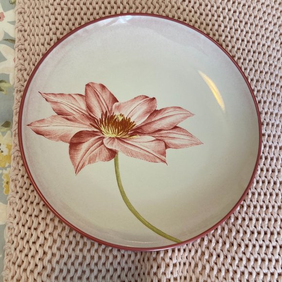 Noritake Colorwave Raspberry Floral Appetizer Salad Plate 8.25 Inches  NEW - Picture 1 of 2